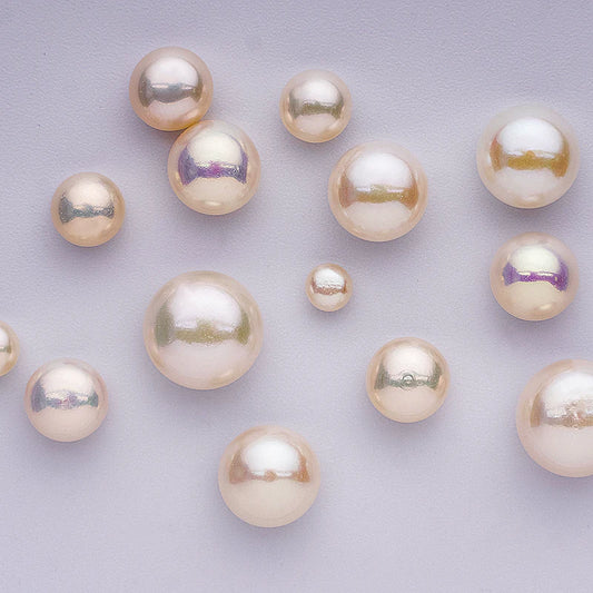 High Quality 3A Factory Prices 6mm-10mm Round Shape Natural White Freshwater Loose Pearls for Jewelry Making