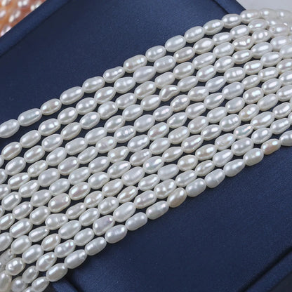 2.8-3.2mm AAA Wholesale Good Quality Natural Freshwater Rice Pearl Beads Strands