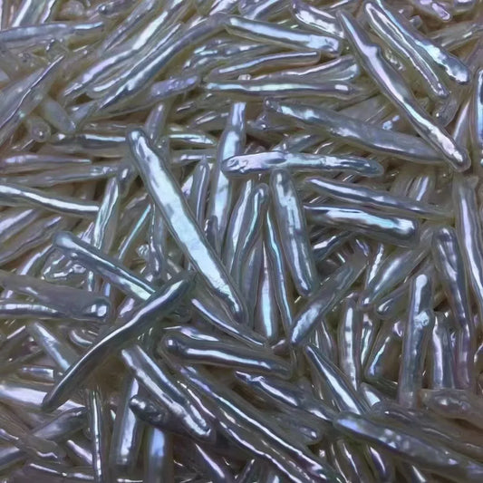 Good Gloss Width 5-6mm Length 23-28mm Long Toothpick Natural Fresh Water Stick Pearls for Jewelry Making