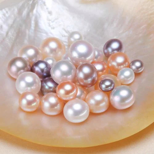 Cultured Freshwater Pearls Half Drilled Hole Wholesale Button 3-15mm 3A Real Natural Pearl in Loose Freshwater Akoya Pearls