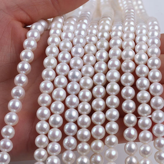 7-8mm AA Factory Price Wholesale High Quality Freshwater High Natural Round Pearls
