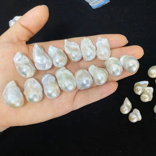 2025 White Baroque Pearls Irregular Natural Fresh Water Pearl Necklace10-30mm pink Loose Multicolor Drop Pearl for Jewelry Make