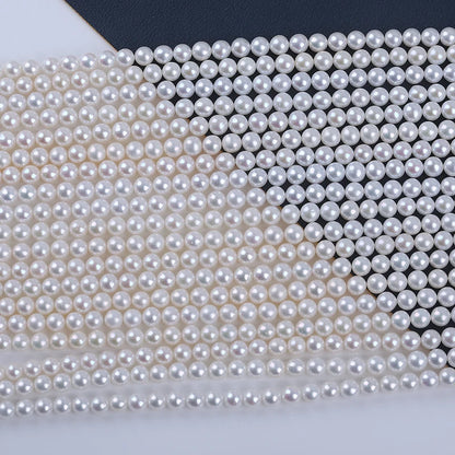 2.5-6mm AAA Grade White Color Round Pearl Natural Freshwater Pearl for Jewelry Making