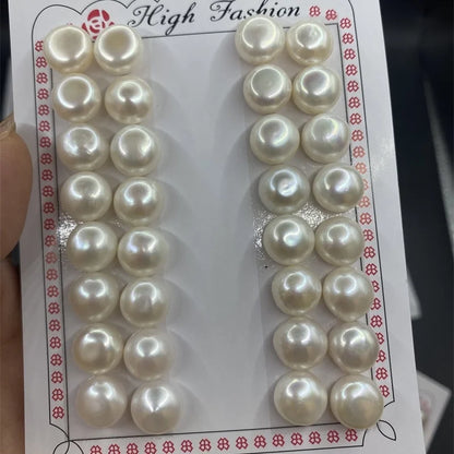 Natural Freshwater Pearl Beads White 2.5-10mm Luster Button Pearls for Jewelry Making