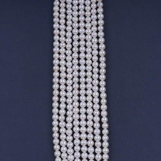 5-6mm AA Grade High Quality White Round Shape Natural Freshwater Pearl Beads for Jewelry Making