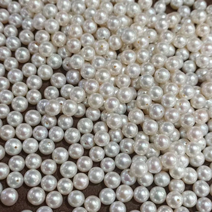 China Cultured Loose Pearl 3a Round Half Hole 6mm 7mm 8mm Natural Freshwater Pearl for Jewelry Production
