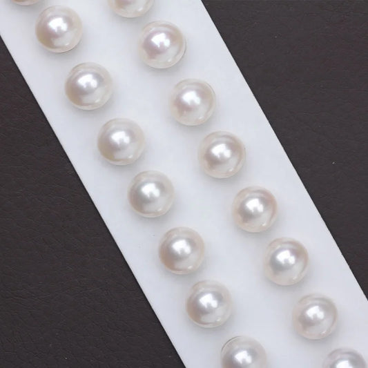 Wholesale Perfect 4A Bulk Pearl 6-6.5mm-8-8.5mm White Round Natura Freshwater Pearl Price