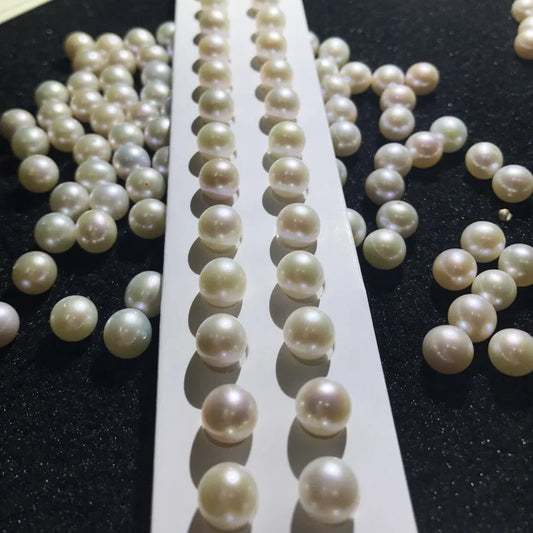 Wholesale Quality Loose Pearls 3A 6mm 7mm 8mm Half Hole Natural Freshwater Pearl Price