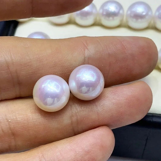 Large fresh water pearl 14mm White Freshwater Pearls Natural Loose round Beads for Fine Jewelry Making