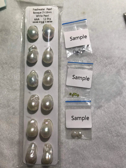 Wholesale 3A High Luster 15-16 mm High Quality Different White Color No Hole Half Drilled Natural Baroque Loose Pearl