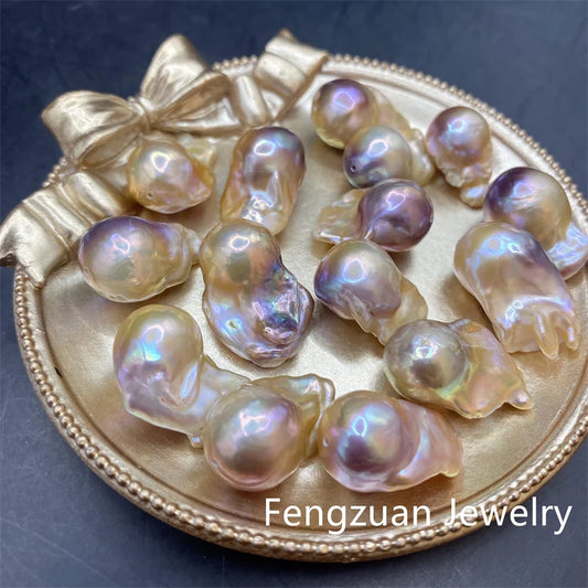 Wholesale Good Quality Loose Baroque Freshwater Pearl Full Hole White/Pink/Purple Colors Irregular Shape for Jewelry Making