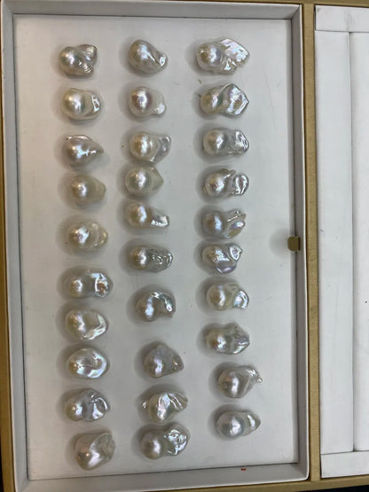 Wholesale 3A Quality Loose Baroque Freshwater Pearl Full Hole White Color Baroque Shape for Jewelry Making