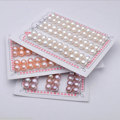 China Factory Wholesale Cheap 3A Button Freshwater Pearls  Button Shape Half Hole Freshwater Pearl Price