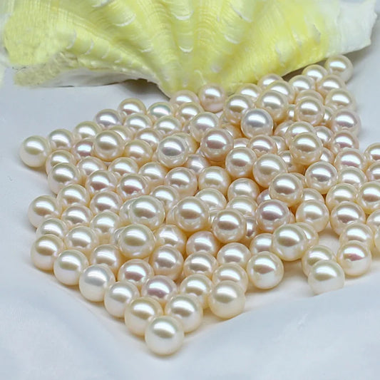 Hot Seller 3A 5-6mm Natural Freshwater White Bright Round Pearls for Jewelry Low Price