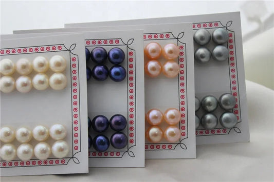 Bulk Wholesale 3A Grade 4-10mm Natural Freshwater Pearls Half Drilled Button Pearls Loose Pearls for Jewelry Parts