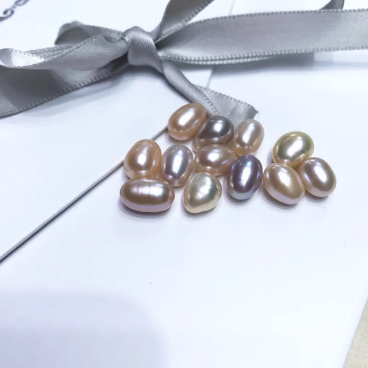 High Quality 3A 100% Natural Freshwater Pearl Strand for Jewelry Making 3-10mm Rice Shaped Pearl Strand Factory Price Per Piece
