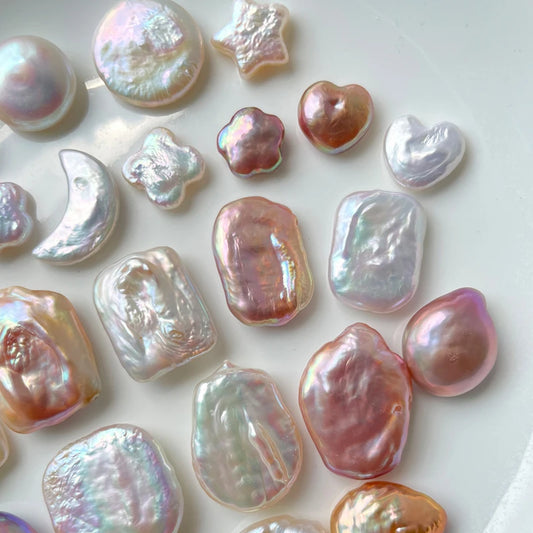 Freshwater Baroque Pearl Various Shapes Wrinkled Surface Natural White Loose Pearls for Jewelry Making