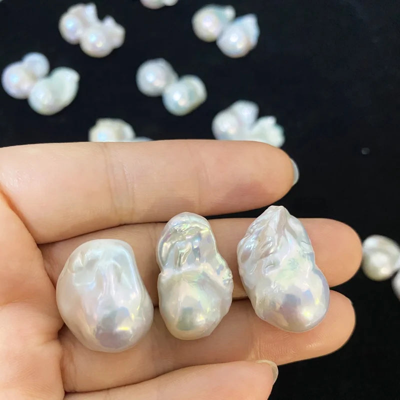 Wholesale Large Baroque Pearls 15mm Natural Freshwater Loose Pearl Beads for Women Irregular Rectangle Baroque Pearl