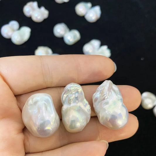 New Arrival Natural Pearl High Quality 3A Loose Pink Baroque Pearls 15-16mm Freshwater Loose Pearl Beads for Necklace 15-16mm