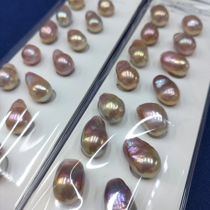Baroque Pearl 11mm to 14mm a 2A 3A Natural Freshwater White Pink Purple Baroque Pearl for Earrings Pendants