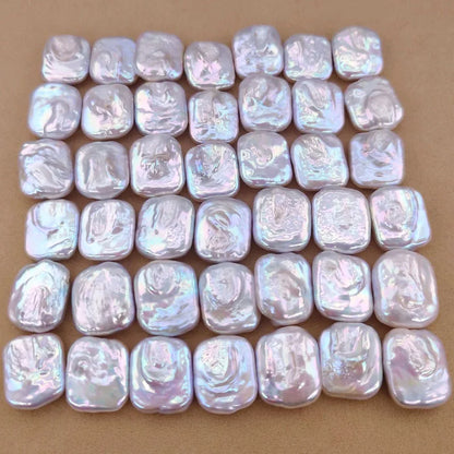 Natural Freshwater 13x18mm Irregular Rectangular Baroque Pearl Loose Pearls for Making Jewelry