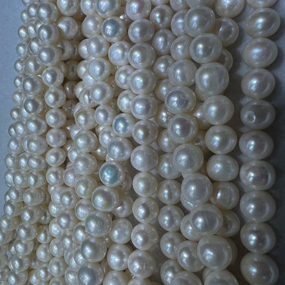 5A Freshwater Natural Pearls 10-11mm to 11-12mm Highlight White DIY Jewelry Accessories High Quality Pearls