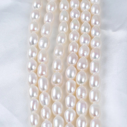 8-9mm AAAA TOP QUALITY Natural Rice Shape Freshwater Pearl Beads for Jewelry Making