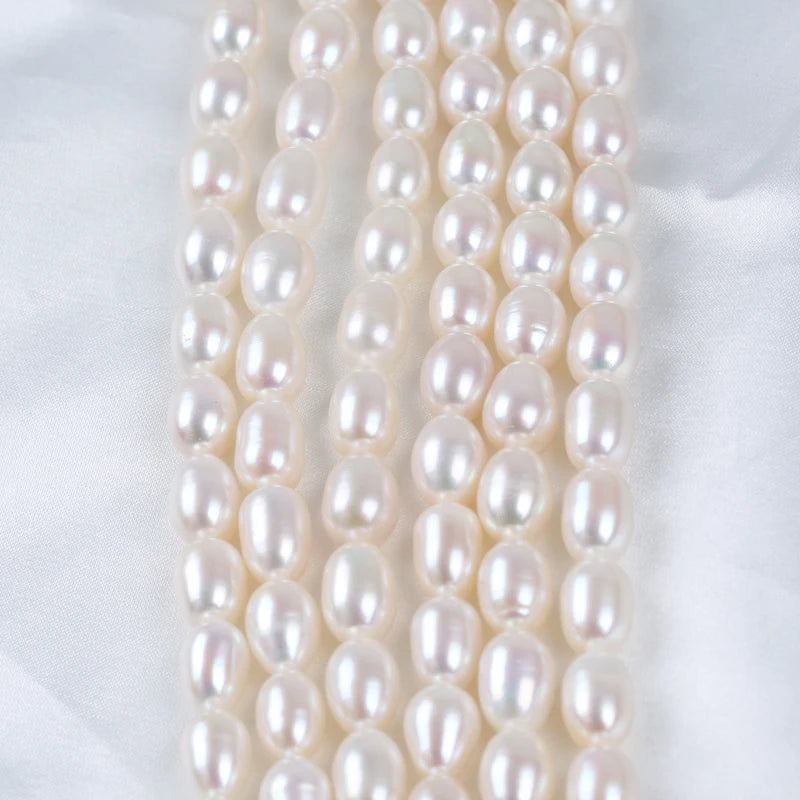 8-9mm AAAA TOP QUALITY Natural Rice Shape Freshwater Pearl Beads for Jewelry Making