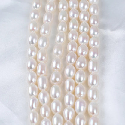 8-9mm AAAA TOP QUALITY Natural Rice Shape Freshwater Pearl Beads for Jewelry Making