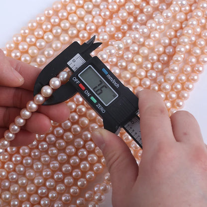 7.5-8mm AA Grade Natural pink Round Pearl Natural Freshwater Pearl for Jewelry Making