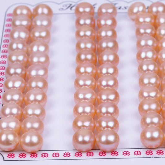 Wholesale Loose Button Pearl 5-10.5mm 4A Pink Purple Colorful Half Hole Natural Freshwater Pearl for Jewelry Making