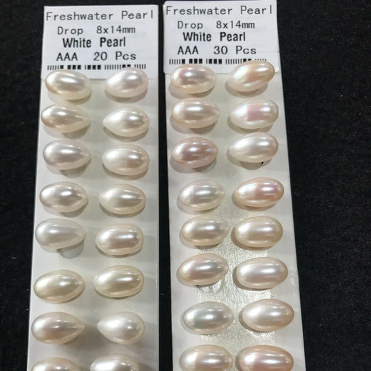 Hot Natural Freshwater Pearl Rice Shaped Oval Pearl Loose Pearl for Jewelry Earring Necklace Making