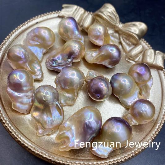 Wholesale Good Quality Loose Baroque Freshwater Pearl Full Hole White/Pink/Purple Colors Irregular Shape for Jewelry Making