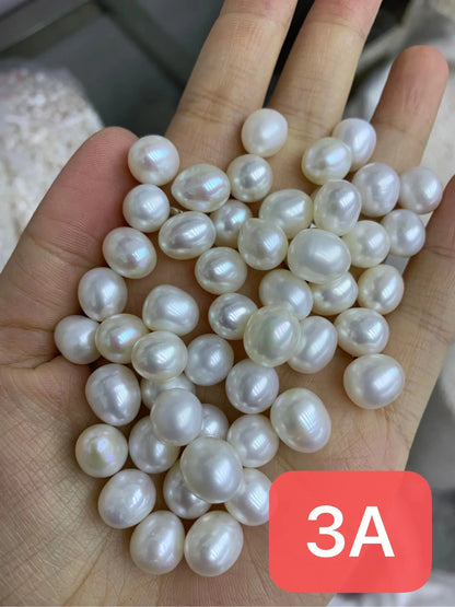 White Drop Pearl 5-10mm Half Hole 3A 4A Grade Loose Natural Freshwater Pearls for Necklaces Making Natural Pearl Jewelry