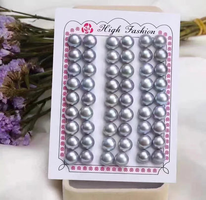 Natural 4A Great Quality Button Pearl Loose Fresh Water Pearl Button Beads White Pink Purple Natural Button Pearl