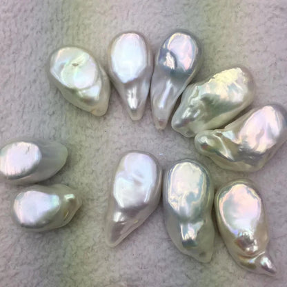 Wholesale 3A High Luster 15-16 mm High Quality Different White Color No Hole Half Drilled Natural Baroque Loose Pearl