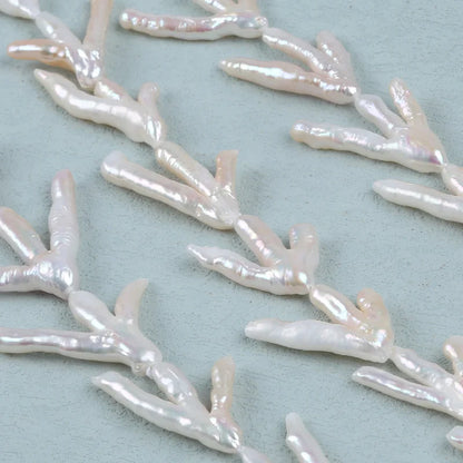 25*32mm White Natural Freshwater Baroque Irregular Chicken Feet Claw Shaped Loose Pearls