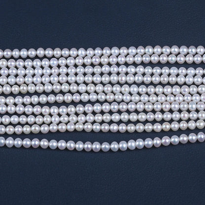3-4.5mm Round Shape Freshwater Natural Round Pearls for Jewelry Making