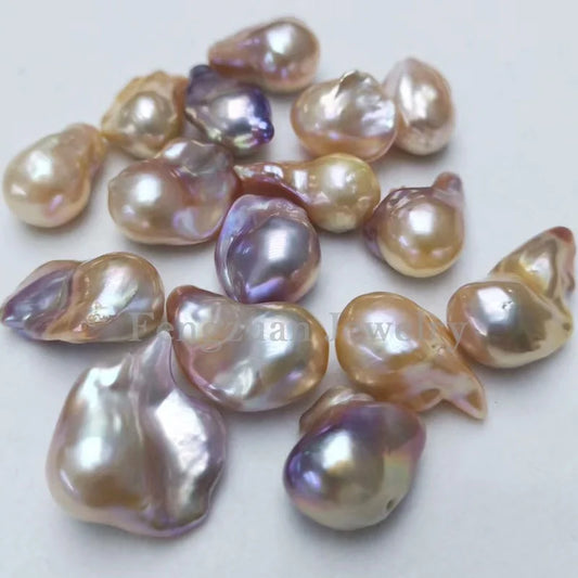 Wholesale 3A-4A Irregular Loose Baroque Large 10-11mm 11-12mm 15-16mm White/pink Purple Natural Baroque Pearls for Jewelry