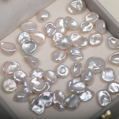 Jewelry High Quality 5-6mm Keshi White Freshwater Pearl Earrings Small Size Natural Loose Pearls 10mm Wholesale Price