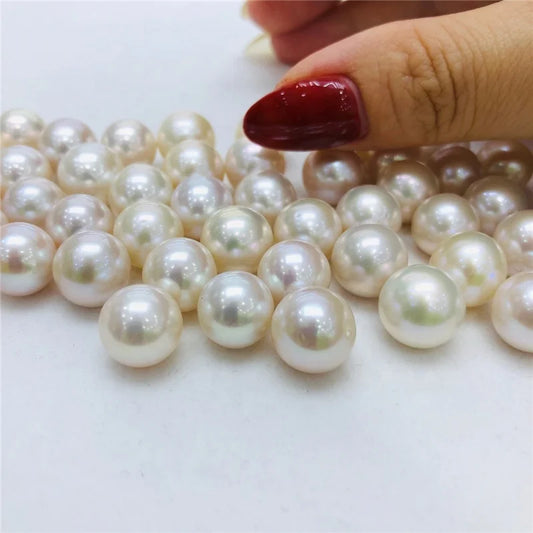 Zhuji Wholesale 3A Good Quality Natural Half Hole No Half Loose Pearl 2.5mm-9mm Smooth and Flawless Round  Freshwater Pearl