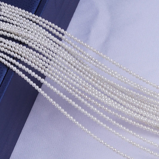 20cm 2-2.5mm  A Quality Grade Natural Round Freshwater Pearls for Jewelry Making