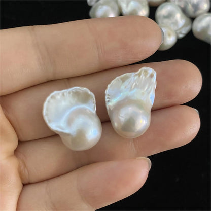 3A Large Size Natural Baroque Freshwater Loose Pearls Best Gloss White/Pink/Purple Round Pearls for Jewelry Making
