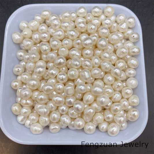 High Quality Men's Silver Pearl Jewelry Wholesale Sale by the Gram 2mm Round Loose Natural Freshwater Cultured White Pearls