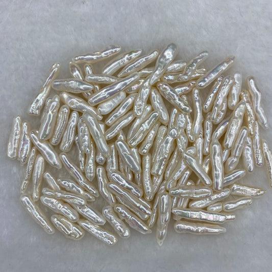 Natural freshwater toothpick pearls 4-6mm white loose beads multi-color water drop pearls can make jewelry