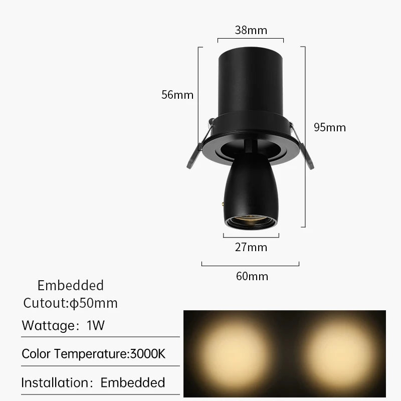 Mini Modern Anti-Glare LED Spotlight 1W 3W Focus Light for Small Showcase Jewelry Cabinet Exhibition Lighting COB Lights