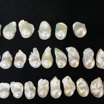 Natural Freshwater Pearl 3A+ Glare Flawless Loose Beads Jewelry DIY Button Pearl Necklace Bracelet Jewelry Accessories