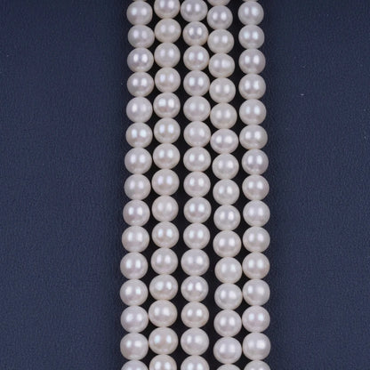 16inch 8-8.5mm AAAAA Grade High Quality White Round Shape Natural Freshwater Pearl Beads for Jewelry Making
