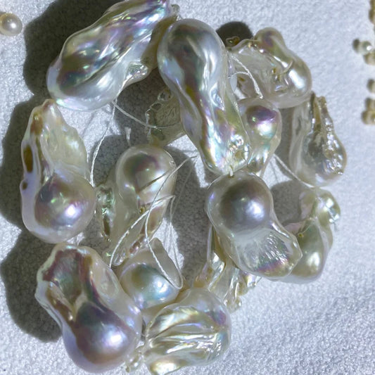 Large Size 17-19mm Natural Freshwater Baroque Pearl Beads Full Hole Irregular Baroque Pearl Loose Beads for Pendant