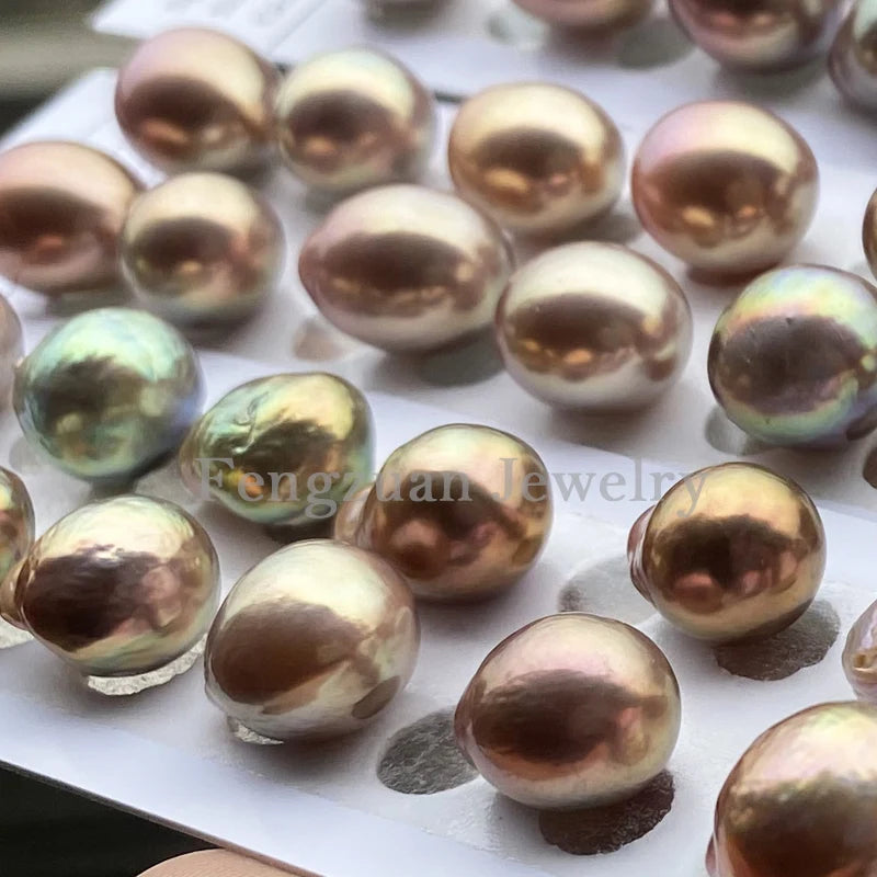Baroque Pearl 11mm to 14mm a 2A 3A Natural Freshwater White Pink Purple Baroque Pearl for Earrings Pendants